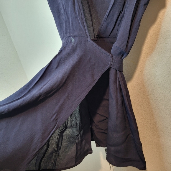 Tularosa small navy blue wrap dress - Picture 2 of 4